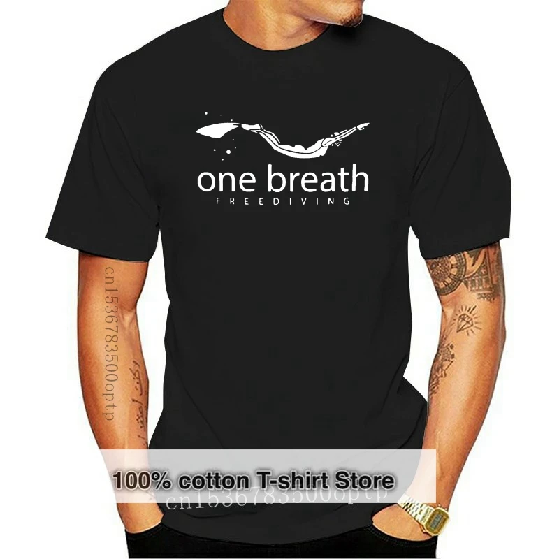 

One Breath Freediving Apnea Vintage Underwater Diving Fin Mask Retro Gift Unisex New Fashion Brand Men Cartoon Hip Hop T Shirt