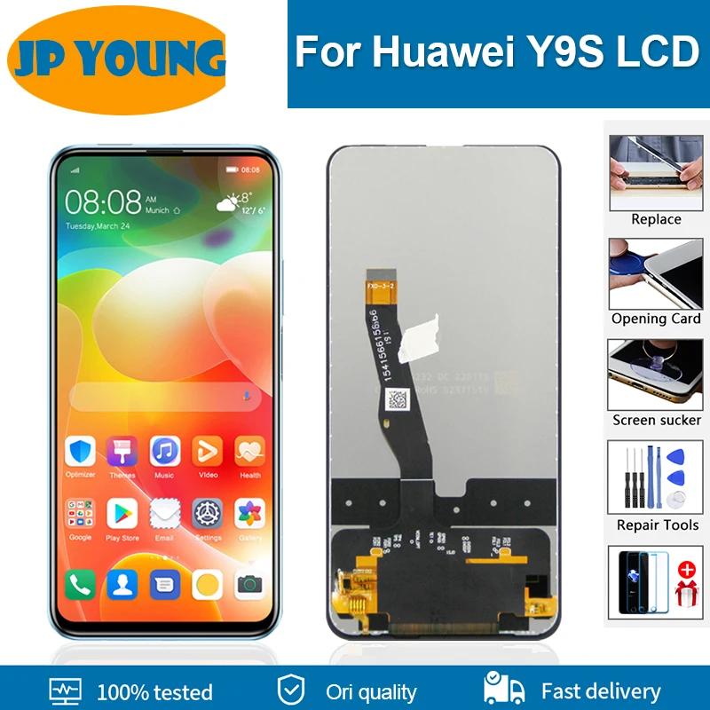 

Дисплей 6,59 ''для Huawei Y9S, ЖК-дисплей с сенсорным экраном и дигитайзером в сборе, Замена для Huawei Y9 s STK-L21 STK-LX3, деталь для телефона