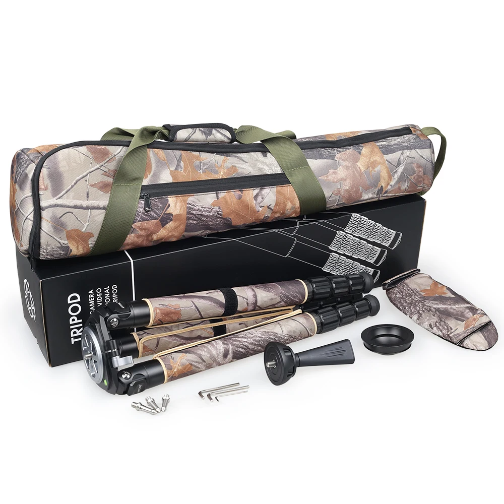 Камуфляжный сверхпрочный штатив профессиональный из углеродного волокна для