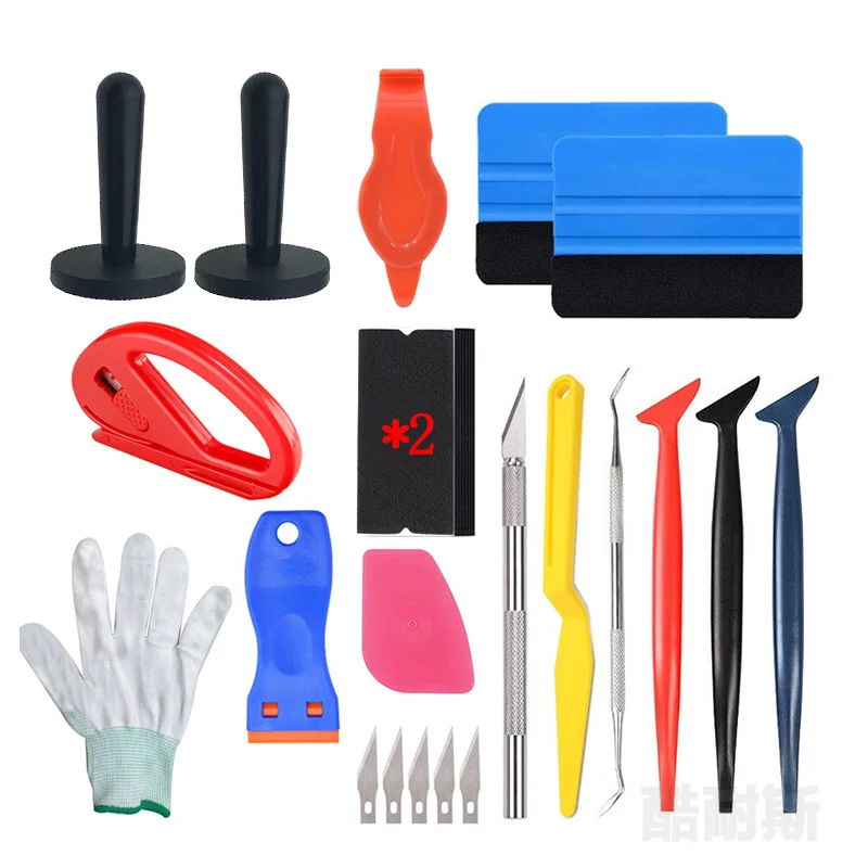 

Набор инструментов для обмотки автомобильной пленки, набор ракелей, виниловый скребок, резак для тонировки окон автомобиля, инструменты для упаковки виниловых шпателей, автомобильные аксессуары