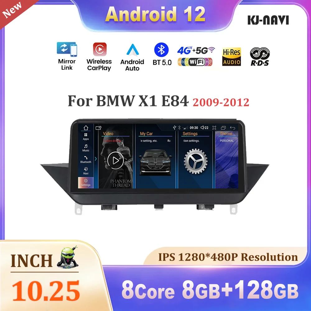 

10.25 inch 4G For BMW X1 E84 2009-2012 Lte Carplay Android 12 System Car Radio Multimedia Player Auto GPS Navigation