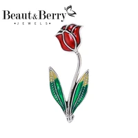 beautberry drop oil rose flower brooch office party ladies brooch gift accessories