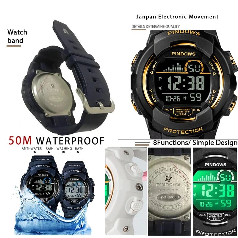 Digital Couple Wrist Watches Waterproof Paired Sport Watch Sets Lover Gift Item Original Brands Women Electronic Hand Clock Men