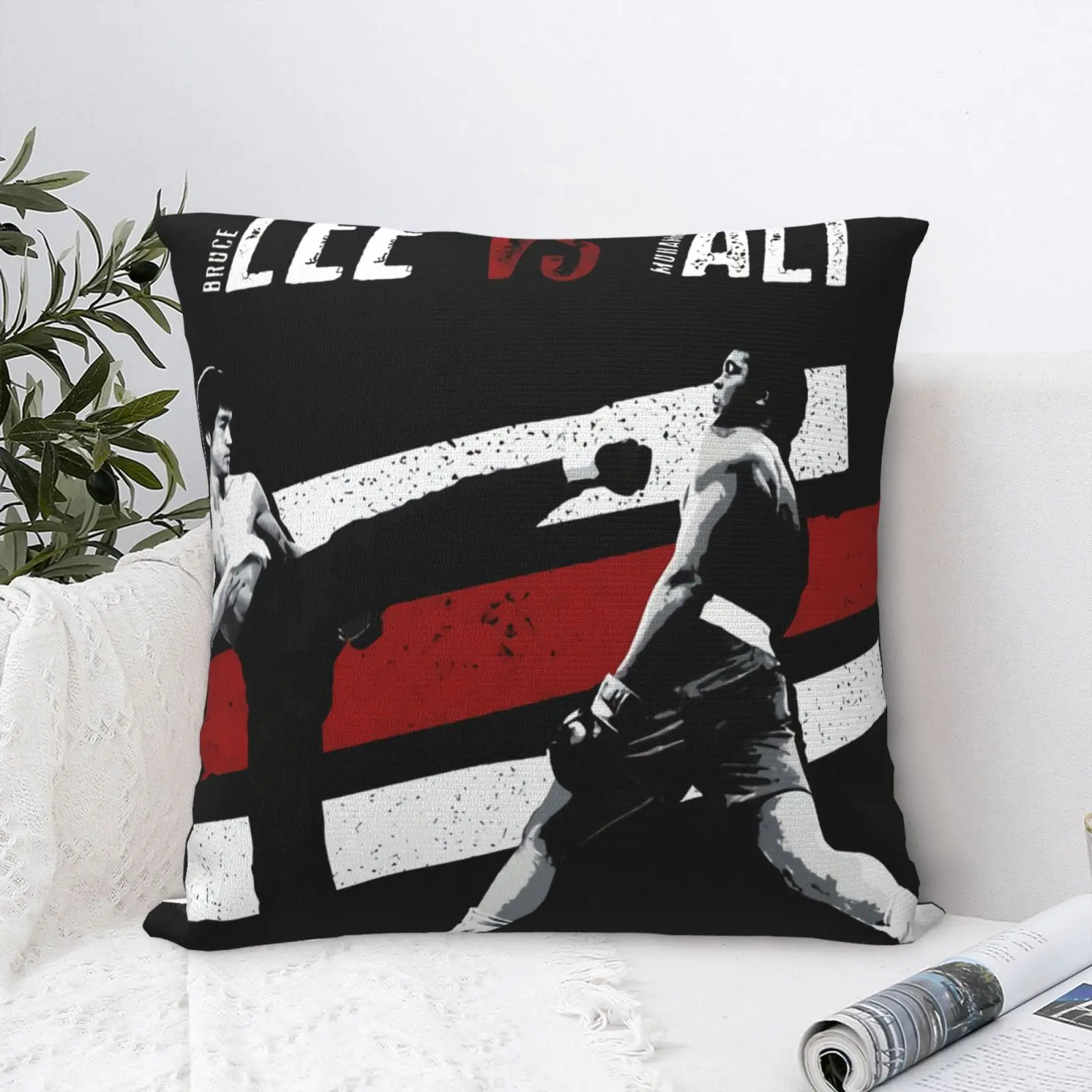 

Чехол для диванной подушки с Брюсом Ли Vs Ali The Boxing