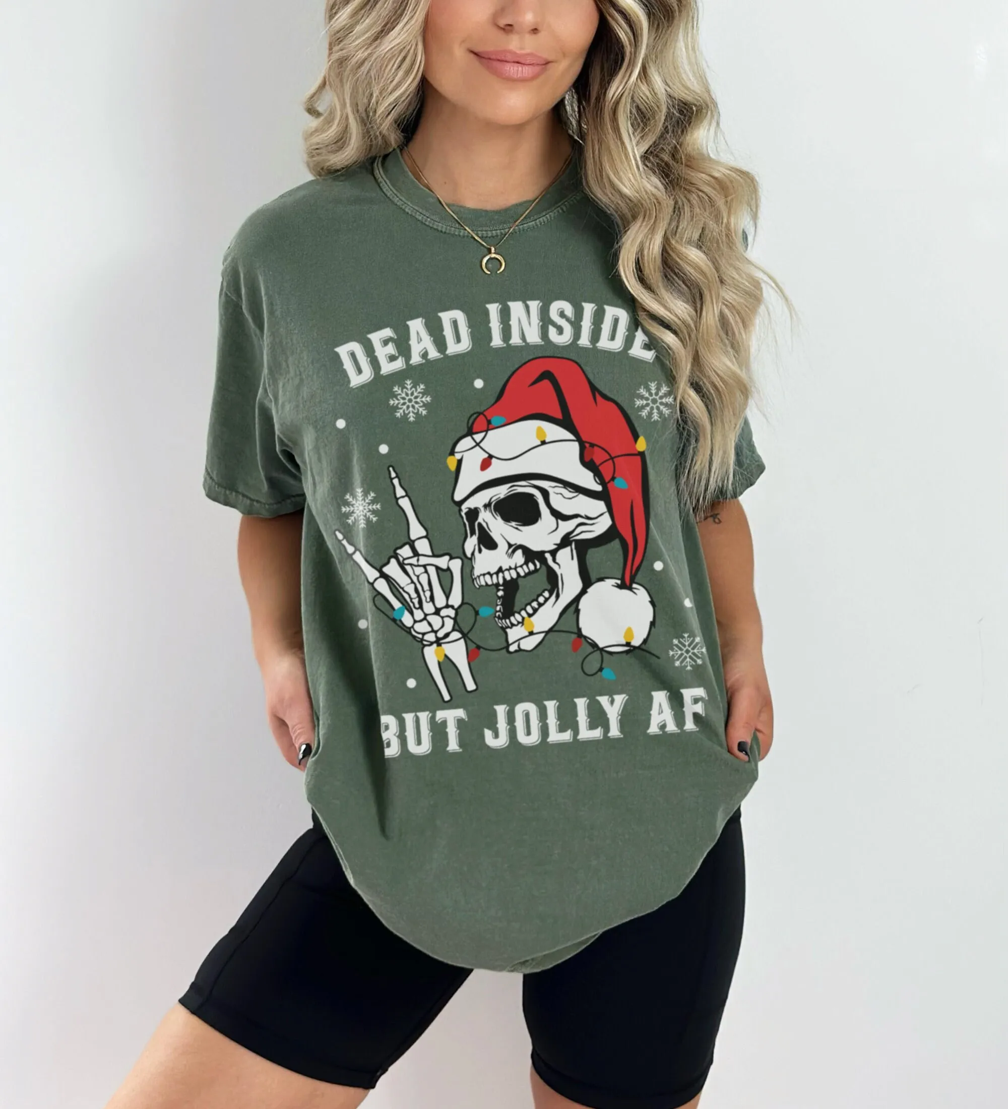 Фото Футболка Dead Inside But Jolly Af Comfort Colors №1