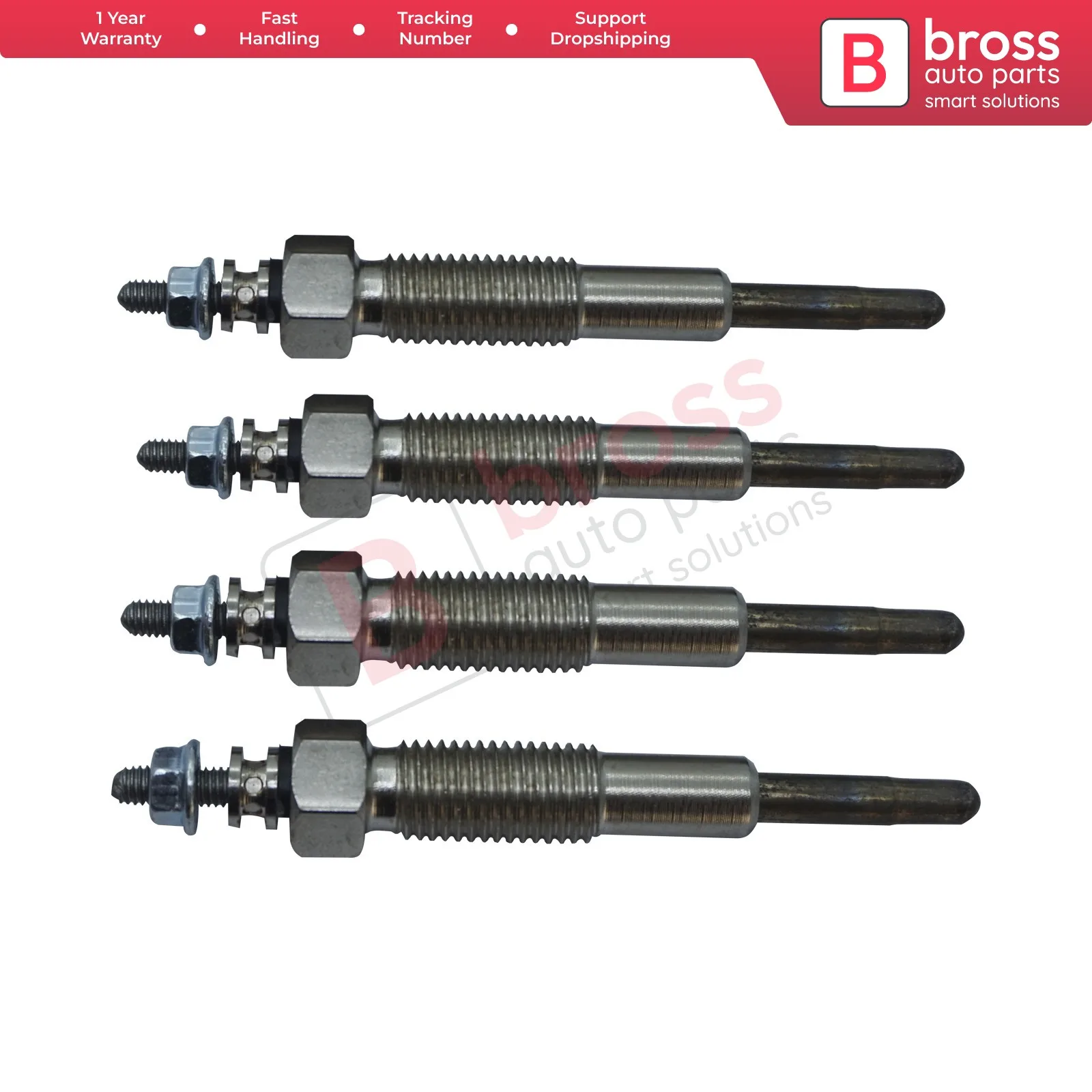 

Bross BGP75-1 4 Pieces Heater Glow Plug 23 Volt SE0118140A for Mazda Parkway Titan T2000 T2500 T2600 T3000 T3500 T4100
