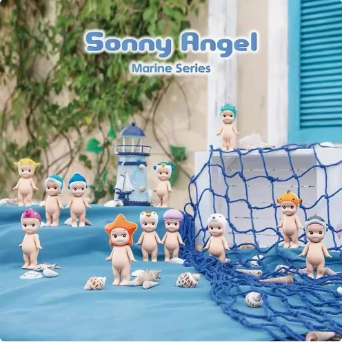 Sonny Angel Blind Box Marine Series Surprise Anime Figure Collection Phone Deskt Ornament Dolls Fans Kid Christmas Gifts Toy