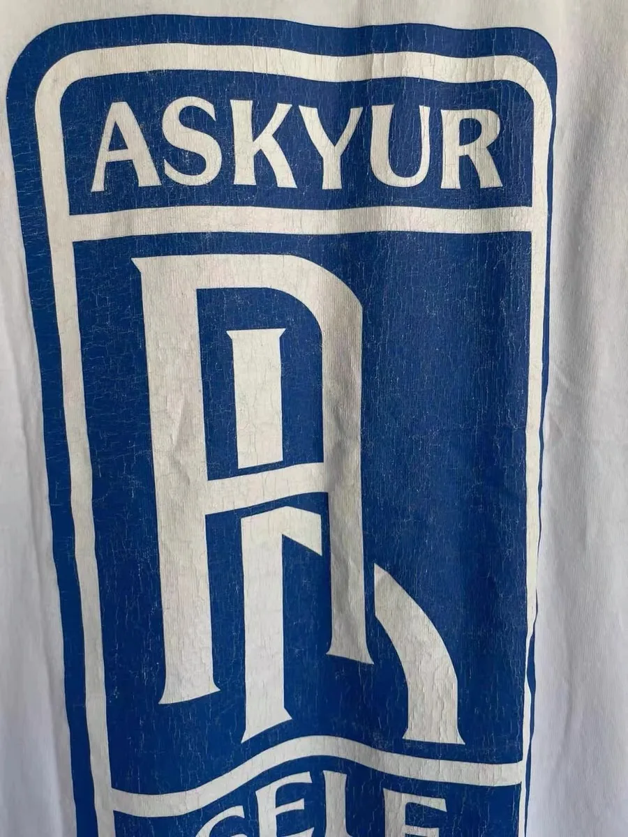 Футболка Askyurself с коротким рукавом для мужчин и женщин Топ оверсайз надписью R