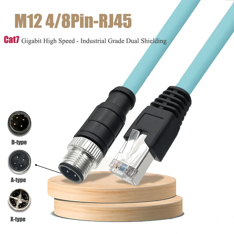 Кабель Ethernet M12-RJ45 4 контакта 8 контактов A/D/X-тип шнур для кодирования Cat7 10 гигабит