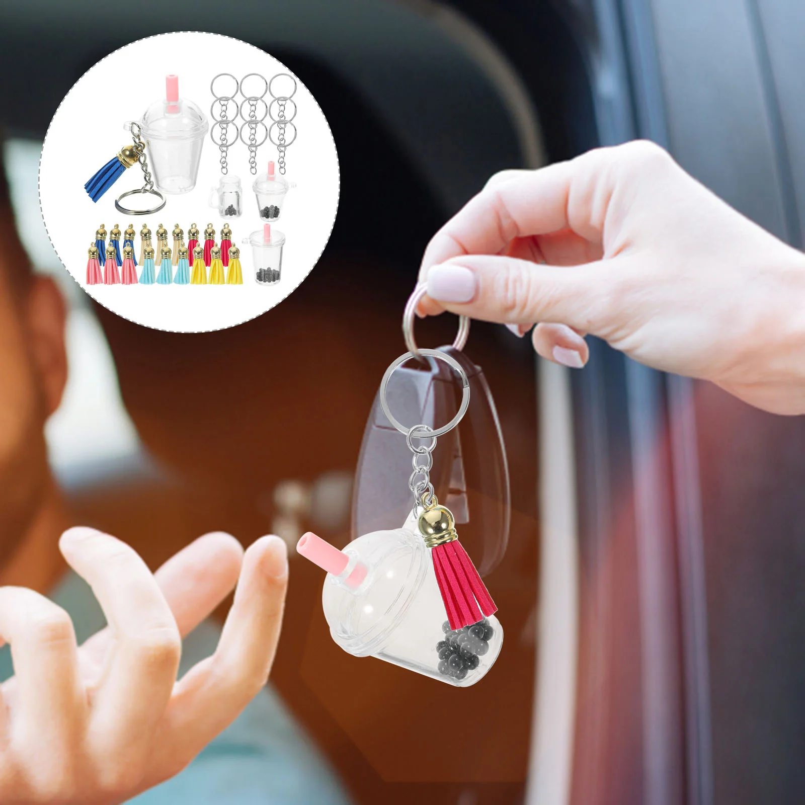 

1 Set Drinking Charms Drinking Cup Charms Drinking Cup Shape Pendants Hanging Keychain Bag Decoration