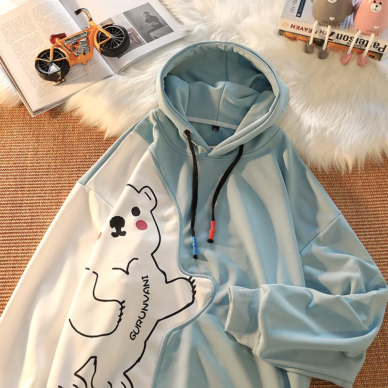 Толстовка мужская с капюшоном Свитшот в стиле оверсайз аниме милый мультяшный