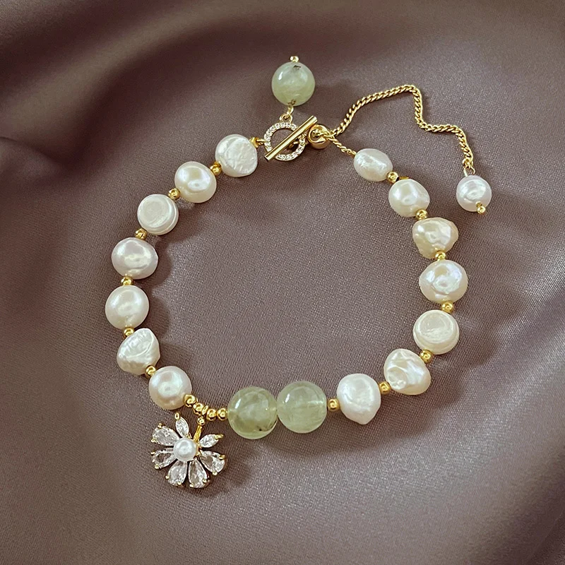 

New 2022 Baroque Natural Pearl for Women's Elegant Celebrity Bracelet Fashion Jewelry Party Girl’s Luxury Accessory Bracelet