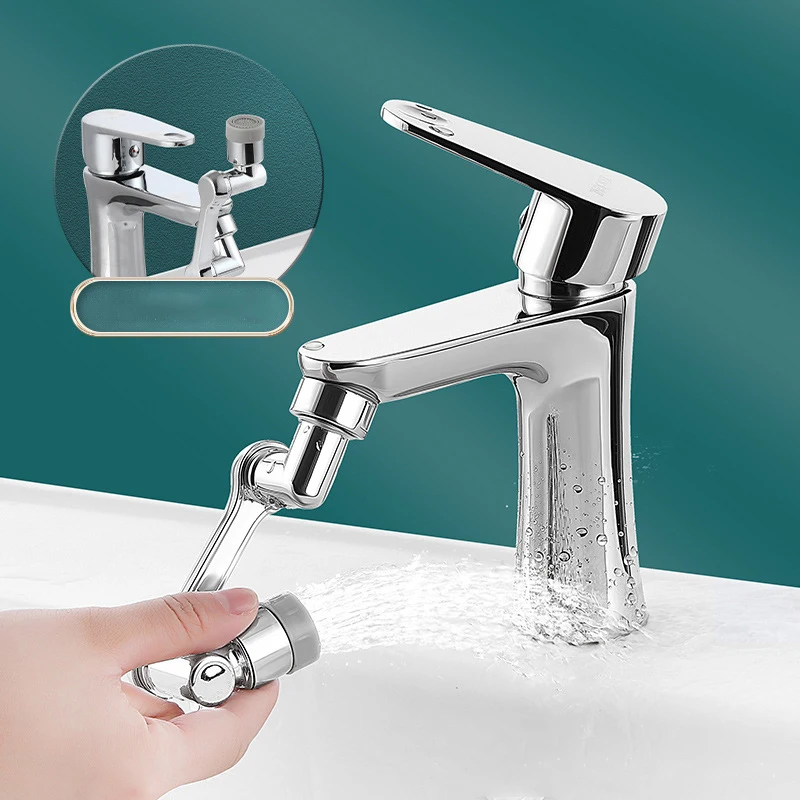 

1080° Rotatable Multifunctional Faucet Aerator Extender Plastic Splash Filter Faucet Bubbler Nozzle Robotic Arm Kitchen Bathroom