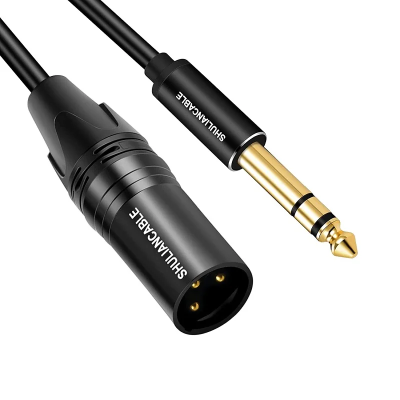 

SHUIANCBLE 1/4 inch TRS to XLR male balanced signal interconnection cable 1/4 inch to XLR patch cord for microphones, DJs, etc