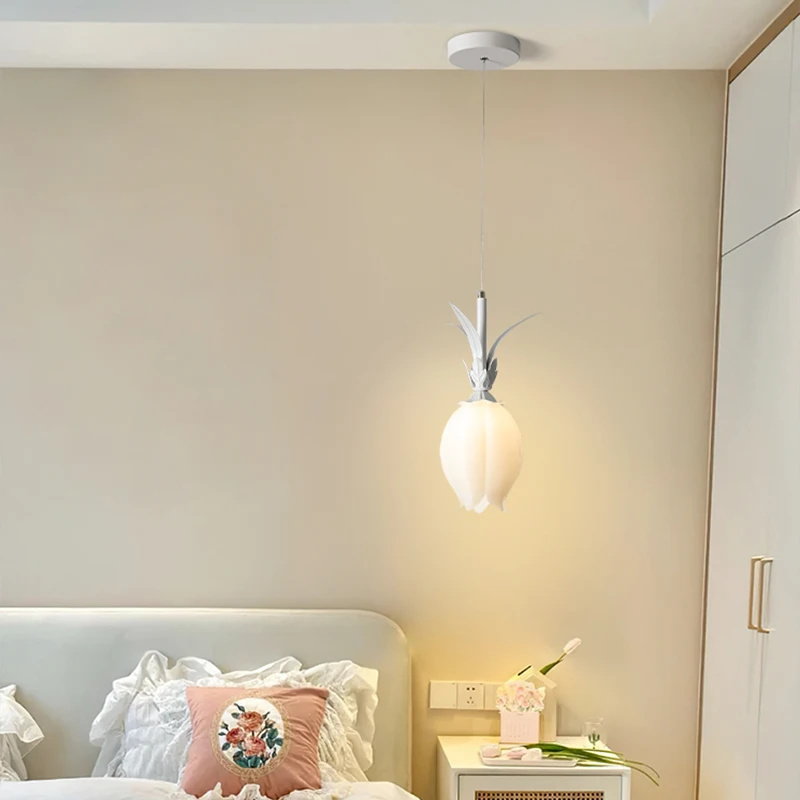 

Green&White Home Decor Modern Led Pendant Light Bedside Lights For Living room Bedroom Lustre Indoor Pendant Lamp Luminaires