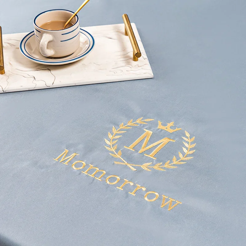 Синяя Роскошная ледяная шелковая ткань семейный летний однотонный защитный