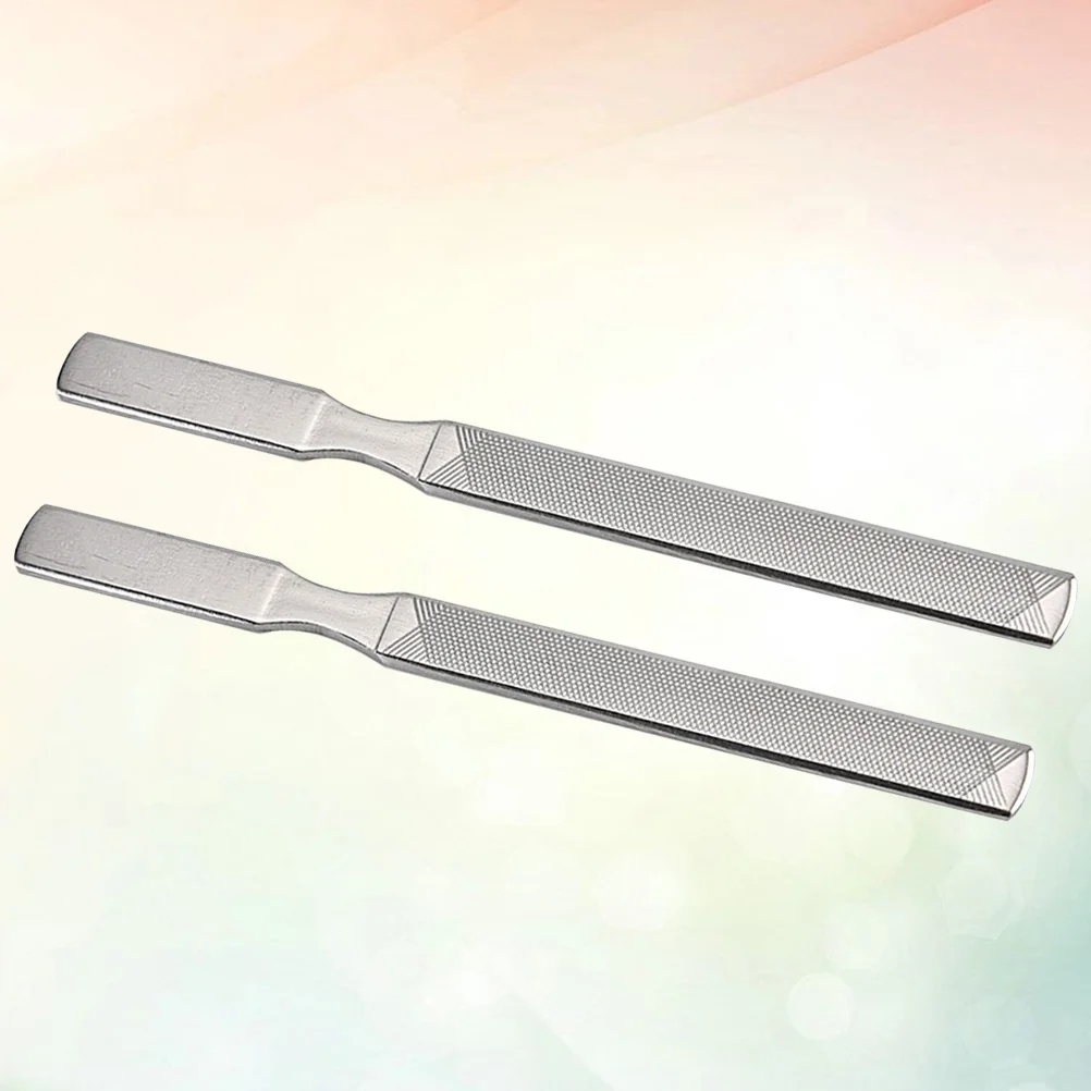 

Stainless Steel Nail Files, 2pcs Metal Nail File Buffers Professional Manicure Pedicure Tool for Fingernail Toenail Tools
