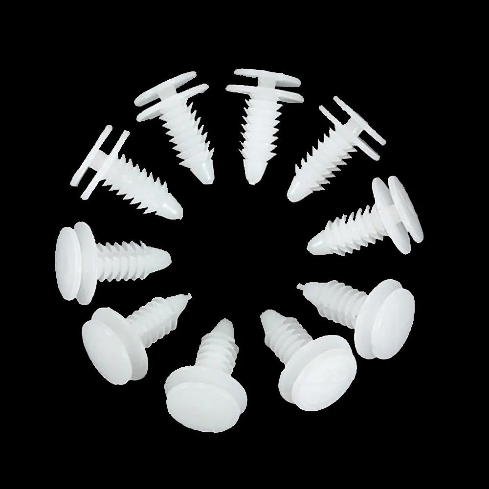 10x для Chrysler Dodge клипса обшивки панели двери Белый Нейлоновый фиксатор изоляции