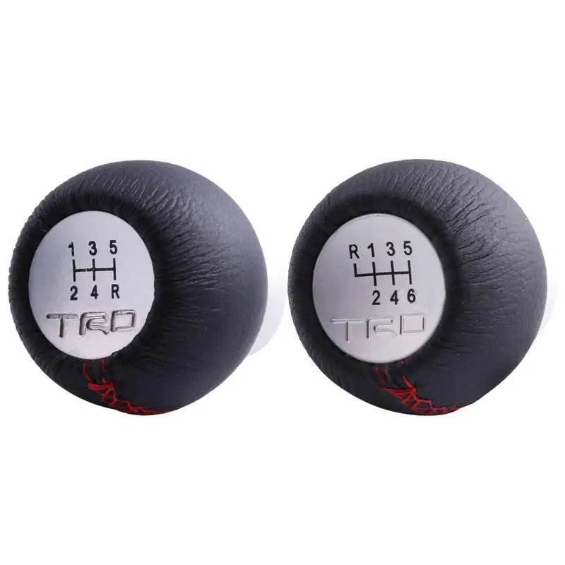 

5 Speed Universal Leather Gear Shift Replacement Manual Car Gear Stick Shift Knob Modified Stick Head Gear Knob Set Accsessories