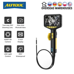 AUTOOL SVB305 Car Endoscope 1080 HD 200W Pixel 5 Inchhd Display with LED Light Autofocus Camera Lens for Automotive IMG & Video