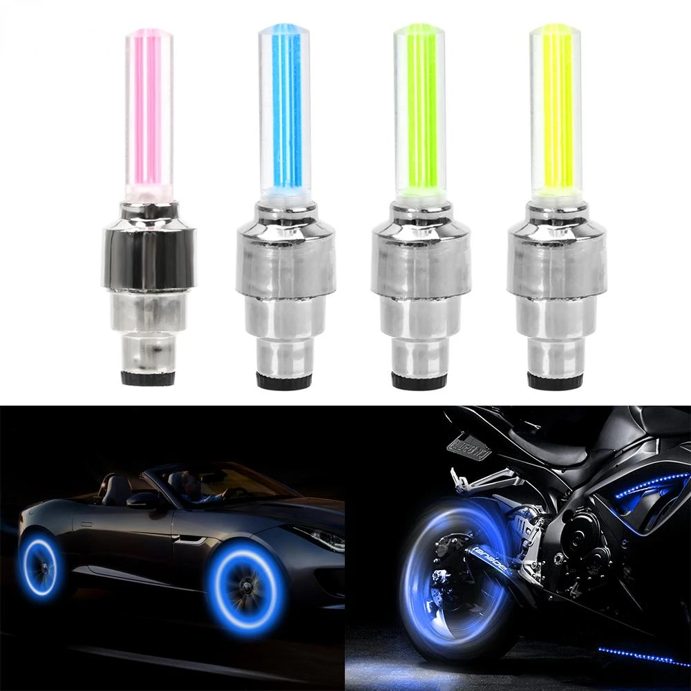 

Wheel Hub Ambient Lights RGB Neon Lamp LED Motorcycle Tire Valve Cap Decorative Bulb Dirt Pit Bike Off Road 4x4 Accessories