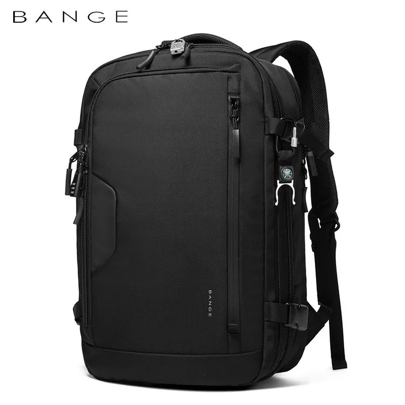 BANGE Expandable Large Capacity Travel Backpack Men 15.6 inch Laptop Backpack Travel FAA Flight Approved Outdoor Bag for Men