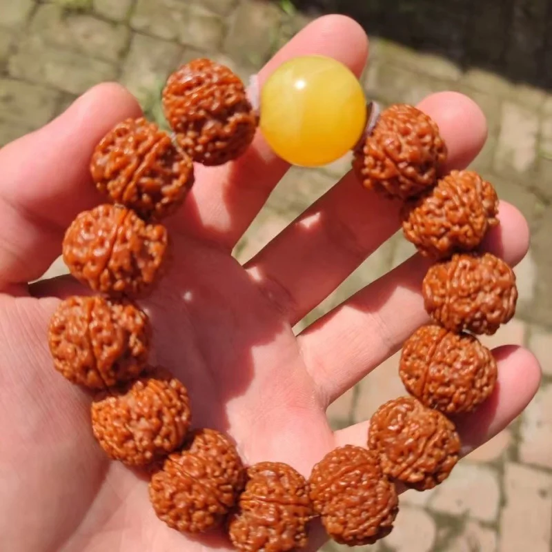 Натуральная машинная матовая патина полное мясо Nepal5Flap браслет Jingang Bodhi бусины