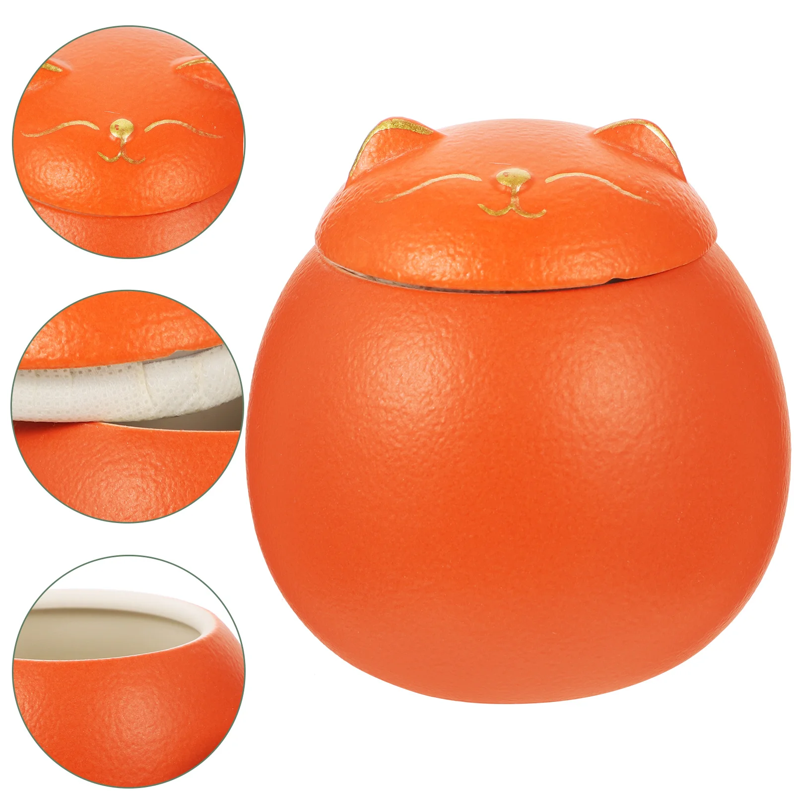 

Tea Jars Coffee Container Tea Bag Set Sugar Cube Container Container Lid Lucky Cat Tea Caddy Tea Pot Coffee Storage