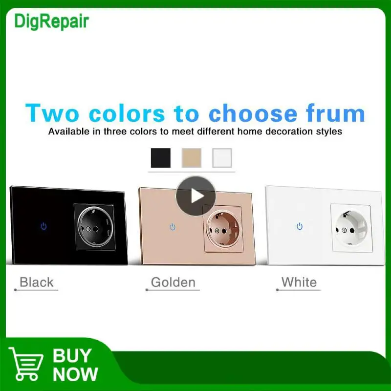 

Розетка электрическая для умного дома, черная, практичная, огнестойкая, портативная, высокотемпературная, с сенсорным выключателем, 90-250 В