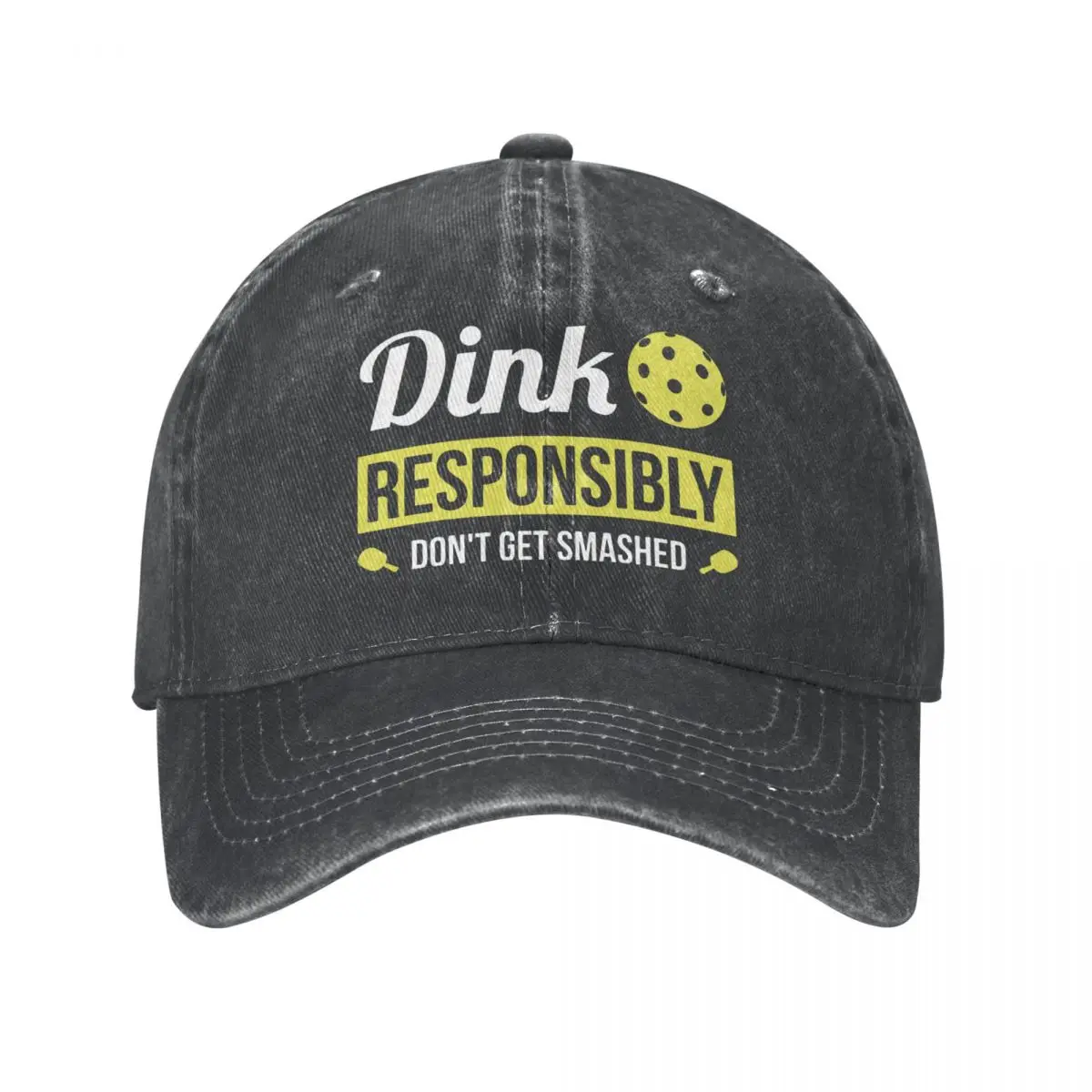 

Dink Responsibly Funny Pickleball Spring Autumn Cap Hats Women Baseball Cap Vintage Hat Washed Denim Outdoor Casquette