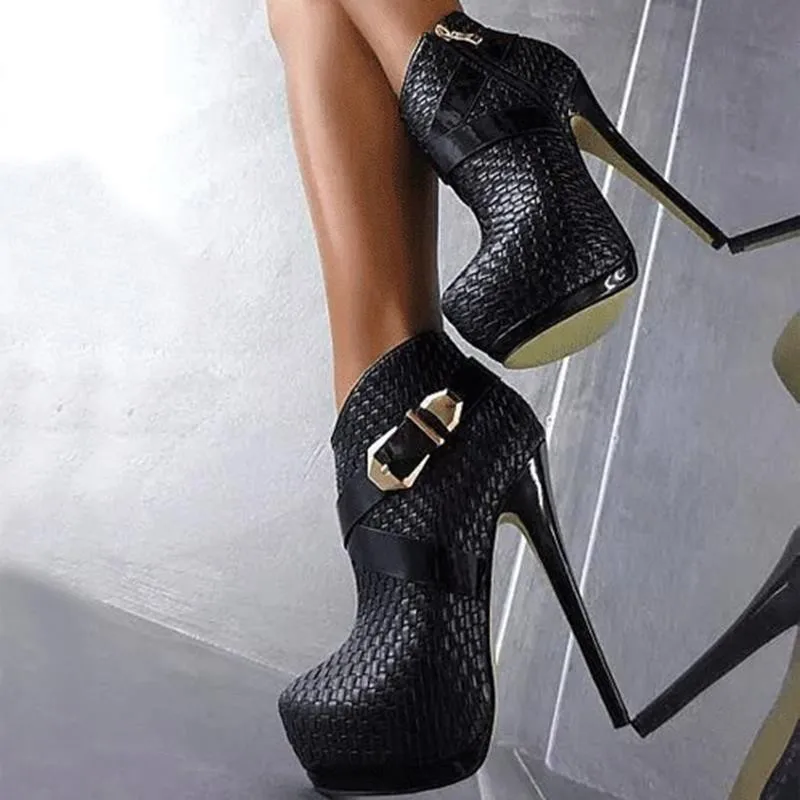 

Elegant women's shoes. About 14.5 cm heel height. Fashion show banquet shoes. Roman shoes. Round toe pumps.SIZE:34-45
