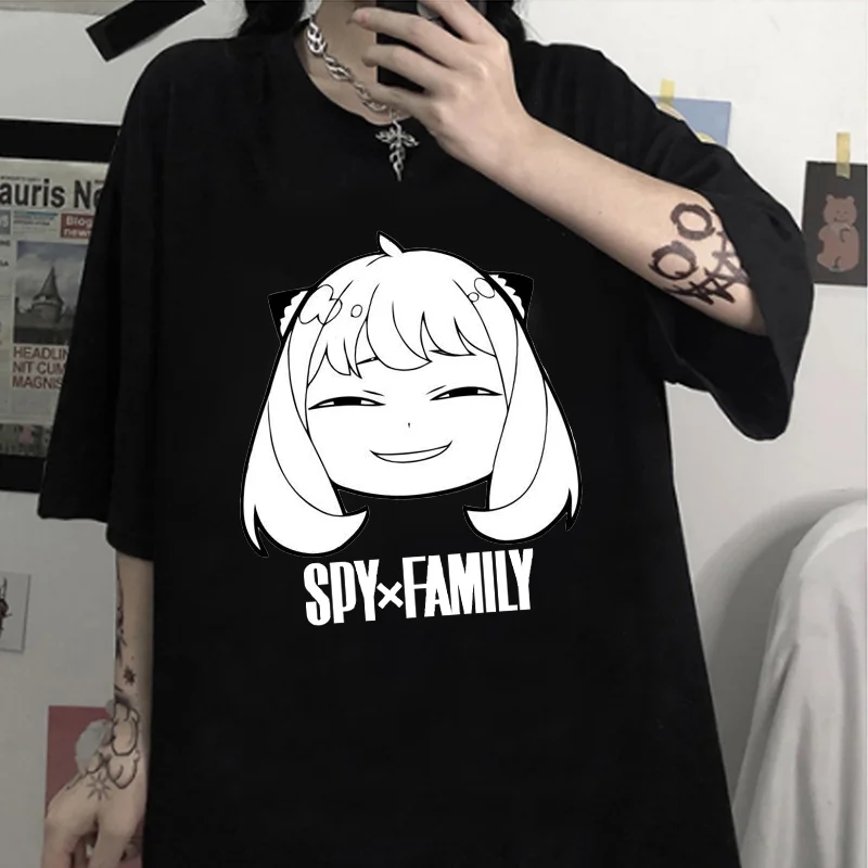 

Забавные футболки для мужчин и женщин, шпион × семья, Харадзюку, кавайные аниме, Аня форгерс, Забавные футболки с рисунком