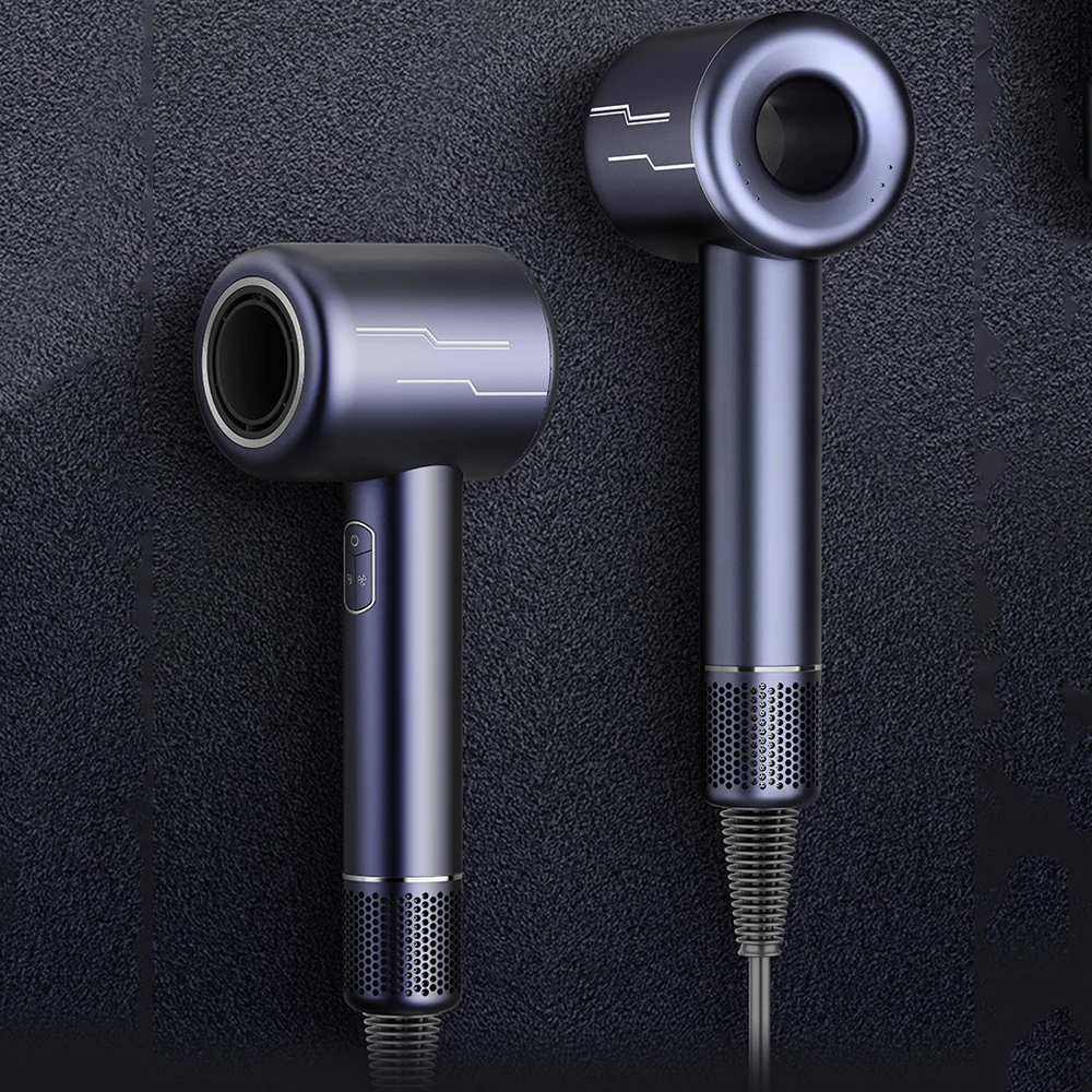 

Ionic Hair Dryer Strong Wind Salon Blow Dryer 130,000 rpm High Speed Negative Ionic Hairdryer Intelligent Temperatures Control