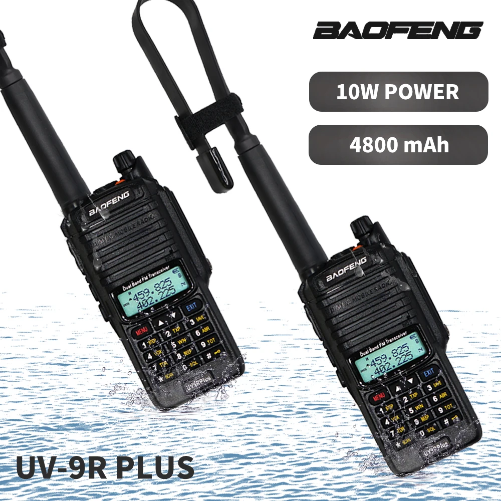 10W High Power Baofeng UV9R Plus Walkie Talkie Two Way Radio Waterproof IP67 UV9R Dual Band VHF UHF Amateur Radio FM Transceiver