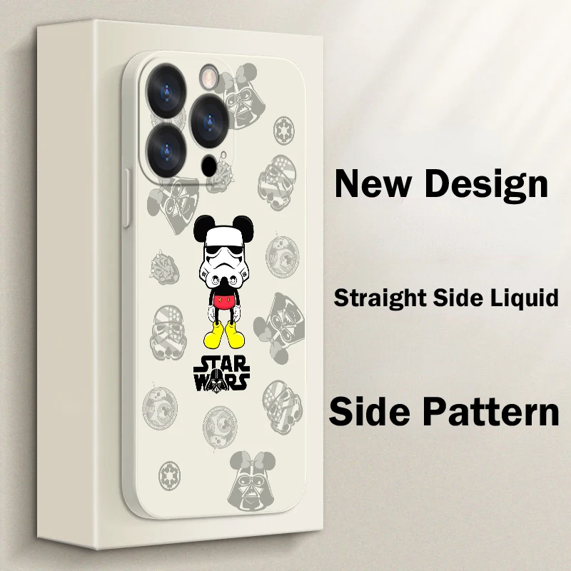 

Cartoon Star Wars Superhero Case For Apple iPhone 14 13 12 Mini 11 Pro XS MAX XR X 8 7 6S SE Plus Liquid Rope Phone Cover Shell
