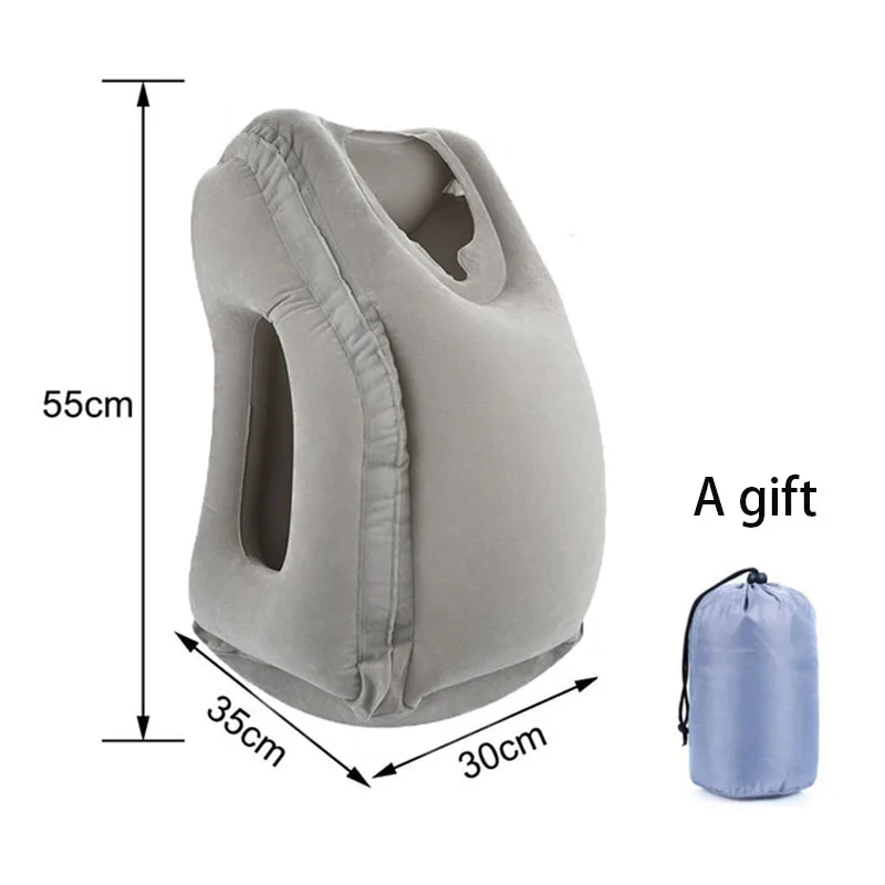 

Upgraded Inflatable Air Cushion Travel Pillow Headrest Chin Support Cushions for Airplane Plane Car Office Rest Neck Nap Pillows