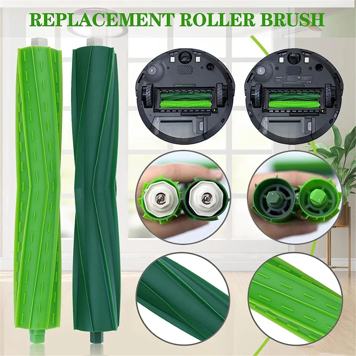 Replace Kit for Combo I5 I5+ J5 J5+ Dual Multi-Surface Rubber Brushes Filters Mop Pads Side Brushe