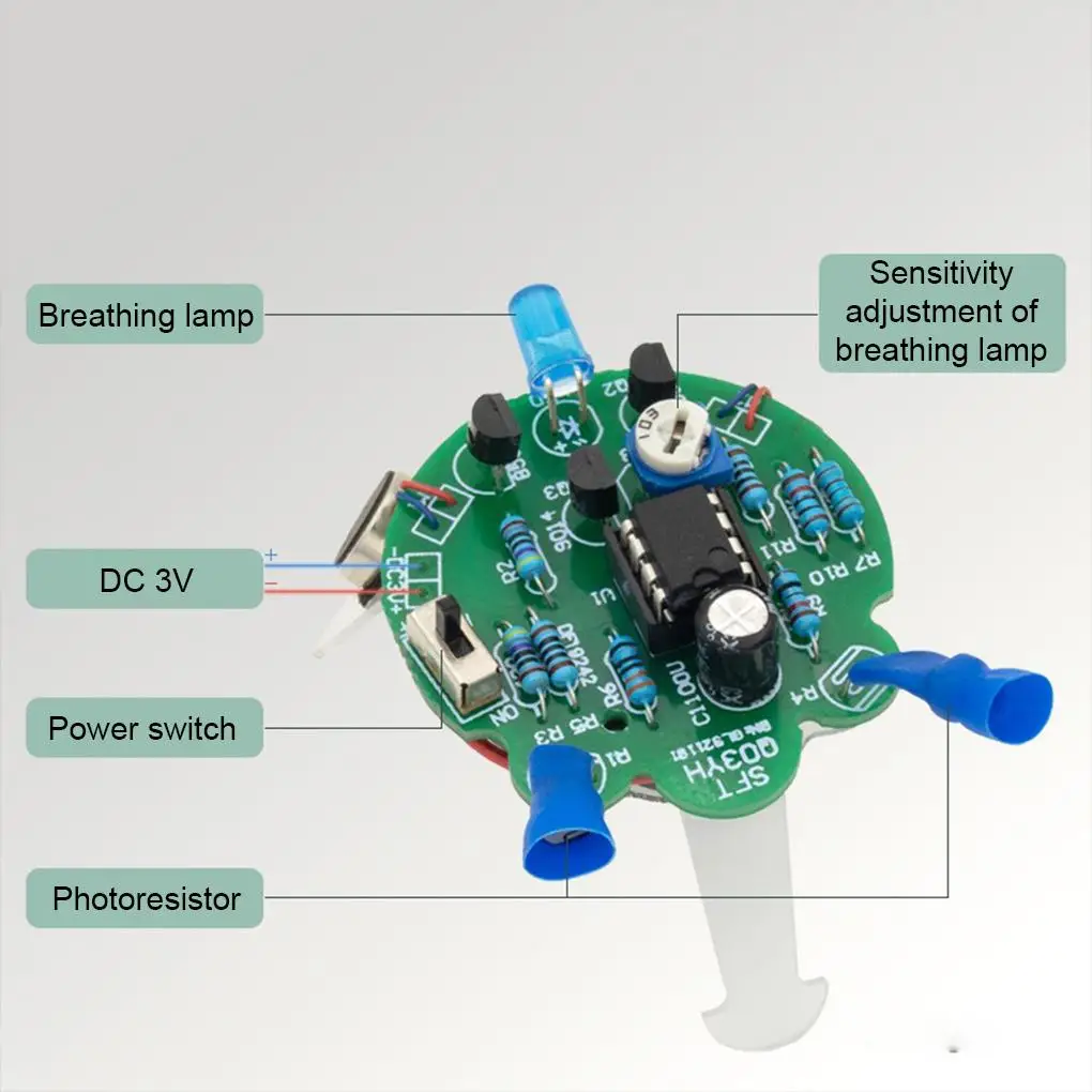 Светодиодный дыхательный светильник паяльный комплект сделай сам имитация