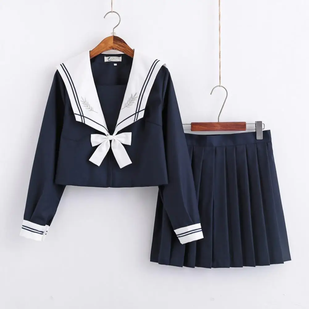

New School Uniforms Design For Teenage Girls Students JK Japanese Sailor Uniform Anime Cosplay Costume Shirt Pleated Skirt Sets