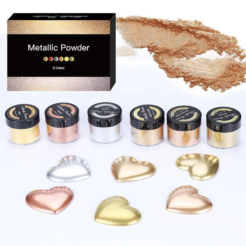 

Metallic Pigment Powder 4 Colors Fine Resin Pigment Powder Each Bottle 20g Resin Color Pigment for Epoxy Resin Coloring