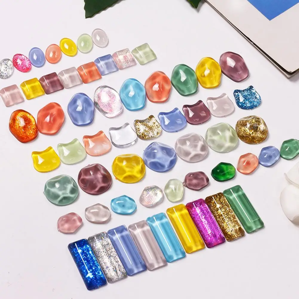 

48Pcs Nail Color Table Useful Nail Color Board Tips Swatch Card Water Ripple Irregular Shape Nail Swatch Nail Display Tips