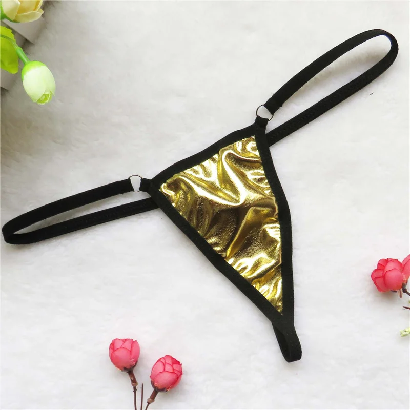 

micro bikini tanga mujer swimwear bikinis biquini tankini sexy lingerie thong Edging Patent leather simple classic Triangle spa