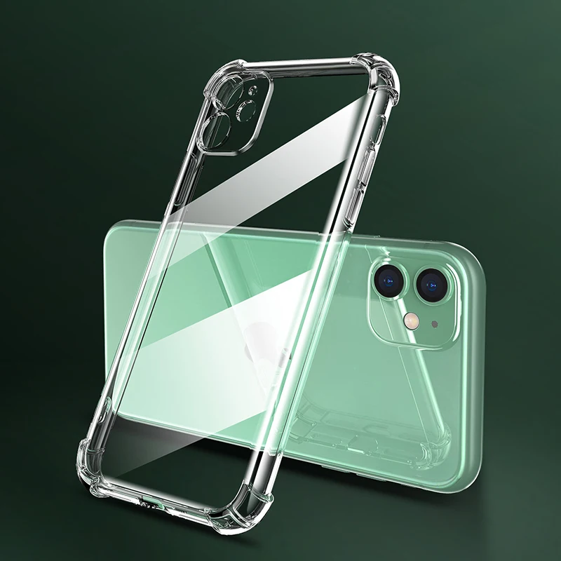 

Luxury Shockproof Transparent Case for iPhone 14 13 12 11 Pro Max Phone Case Transparent Protection Wear Resistant Back Cover