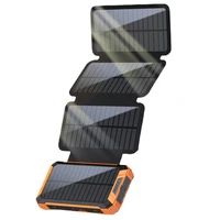 30000mah wireless solar power bank for iphone 13 samsung s22 xiaomi poverbank built in cable fast charger powerbank with light