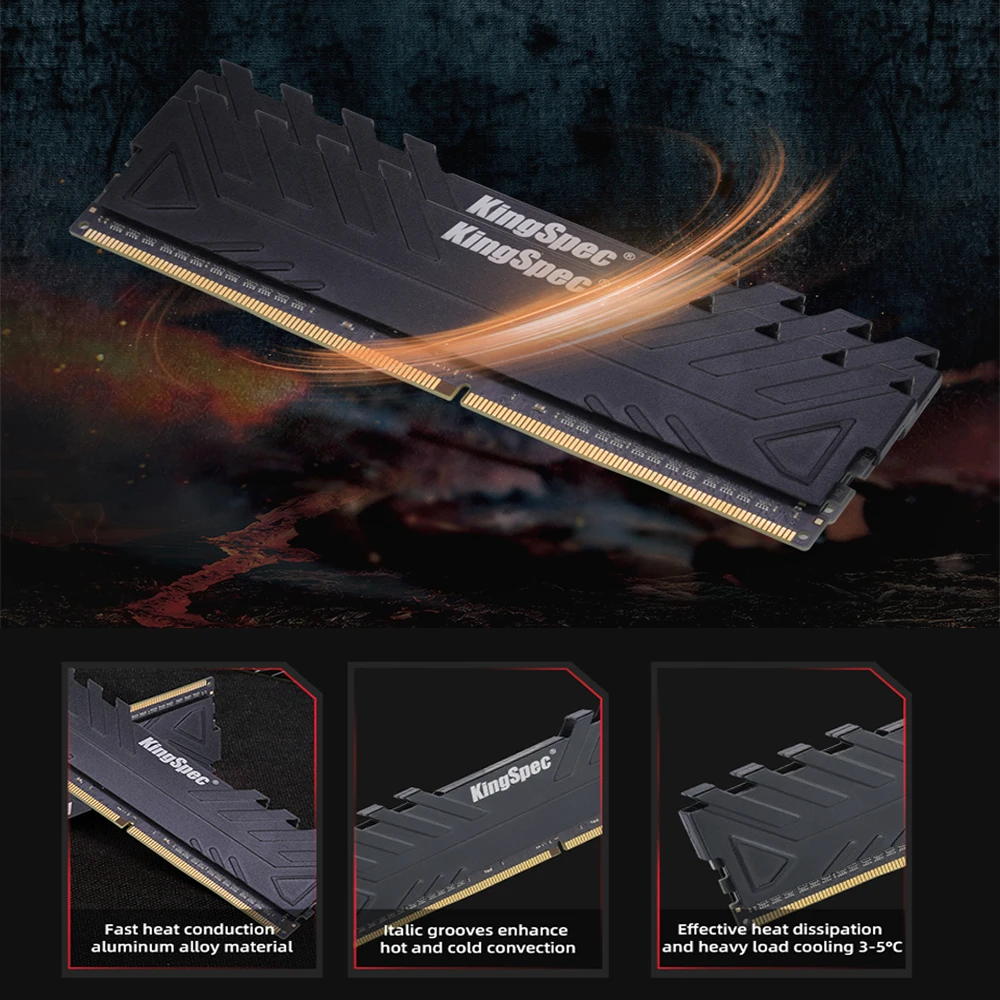 KingSpec DDR4 8 Гб 16 Память Ram 2666 3200 память рабочего радиатора оперативная Ddr4 МГц Dimm с