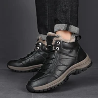 men winter boots casual warm sports shoes plus velvet outdoor crosscountry hiking shoes large size hiking shoes men boots