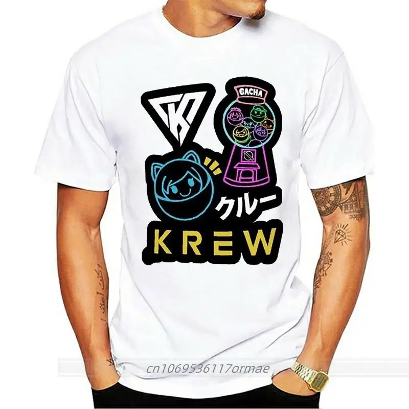

Funneh Krew Cartoon O-Neck Athletic T-Shirts Pure Cotton Shirt Summer Men Short Sleeve Shirt Men's Classic Solid Soft Stretch