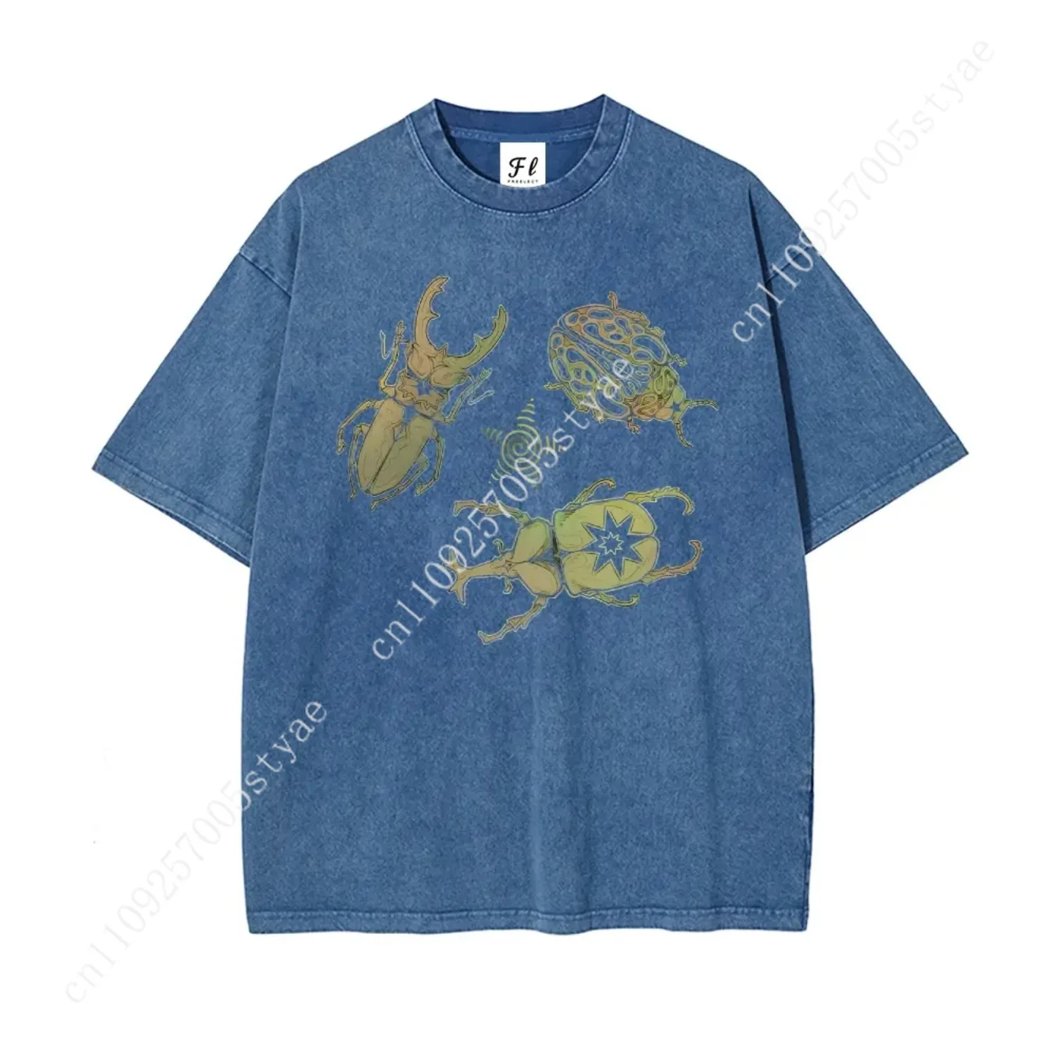 Фото Футболка Allomyrina Dichotoma Insect Lover S~5XL, оверсайз, унисекс, с эффектом потертости, для женщин и мужчин, унисекс-крой, из хлопка с эффектом батик, оверсайз №4