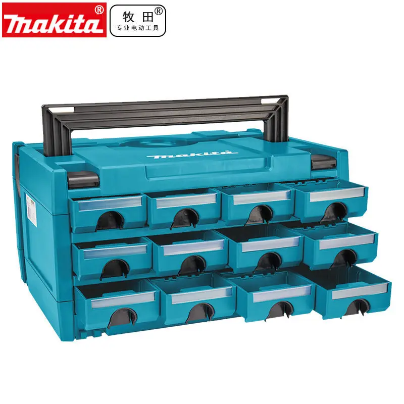 

Makita Multifunctional Suitcase Tool Box Organizer Professional Tools Boxes Complete Toolbox Drawer Type Storeroom Outdoor Garag