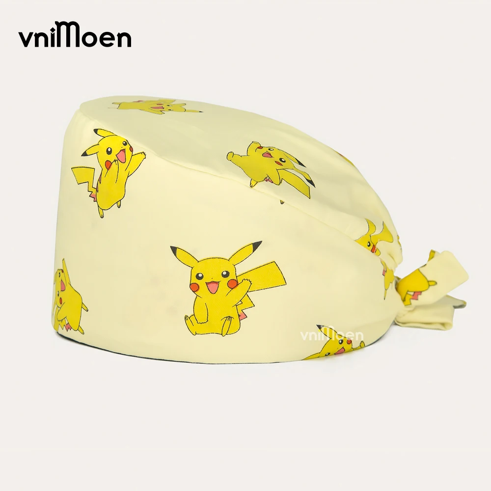 

Women scrub Caps Men Cotton Print scrub caps Unisex High Quality vet laboratory work nursing hat Elastic Surgical cap